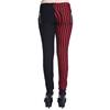 Banned - Half Black Half Striped Broek rechte pijpen - Zwart/Rood Product image